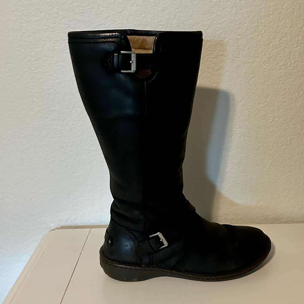 Ugg Boots, Women, Leather, Black, Size 8